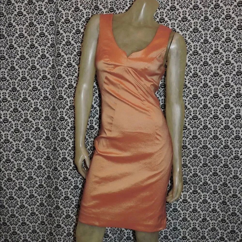 Walter Baker Orange Shimmery Cocktail Dress XS NWT